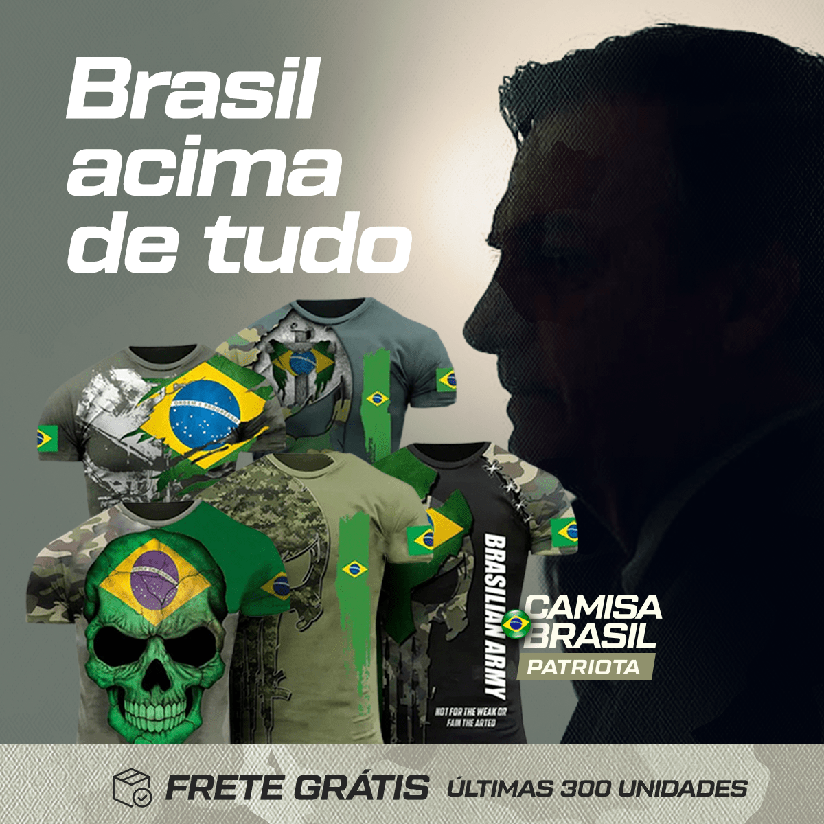 Camisa Brasil Patriota - Ele vai Voltar! - achatudostore