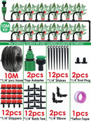 Kit de Irrigação por Gotejamento Automático com Bicos para Lavoura, Bonsai, Plantas, Flores, Vegetais e Estufas - achatudostore