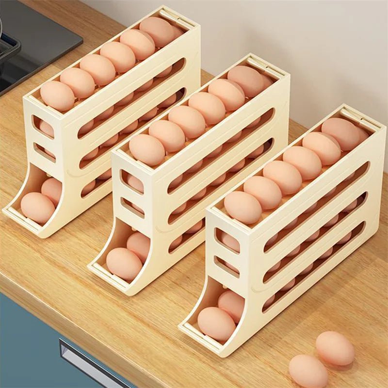 Porta-ovos para geladeira com Rolamento Automático - achatudostore