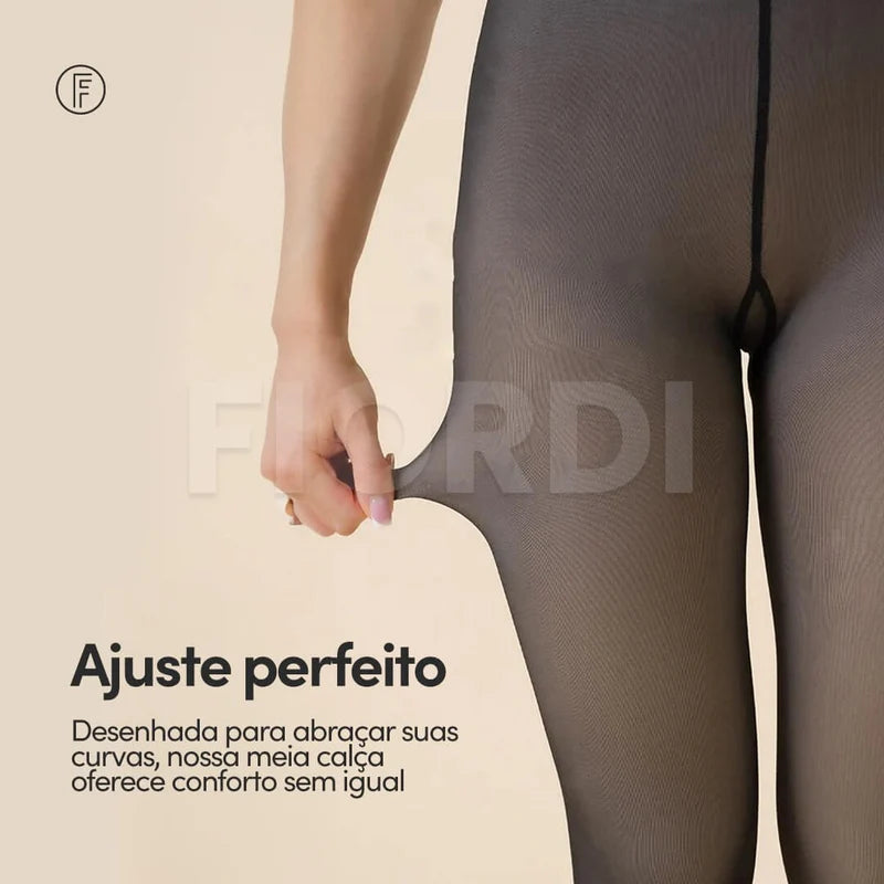 Kit Meia calça forrada Translúcida - Pague 1 e Leve 2 Pares