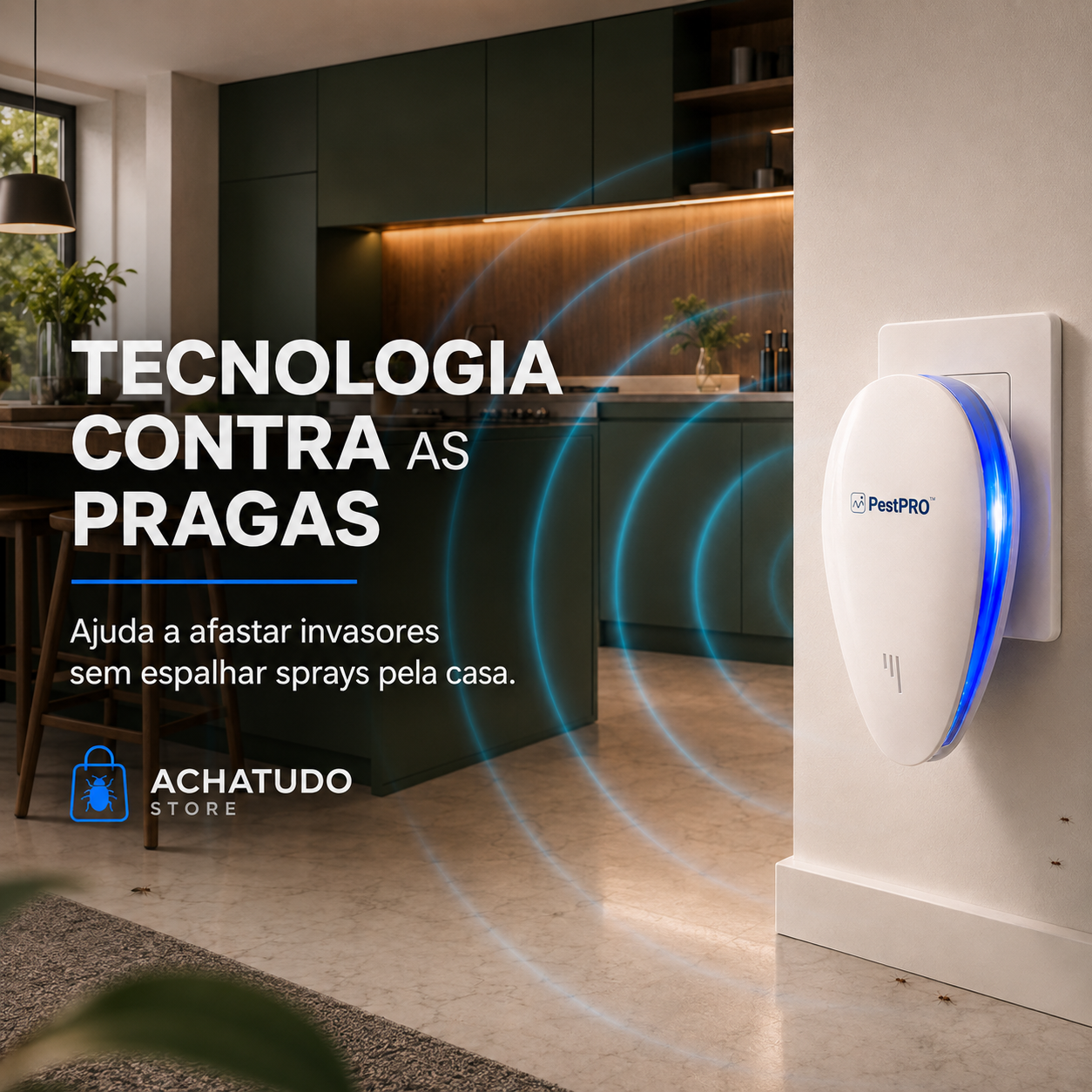 PestPro™ - Repelente Ultrassônico Inteligente