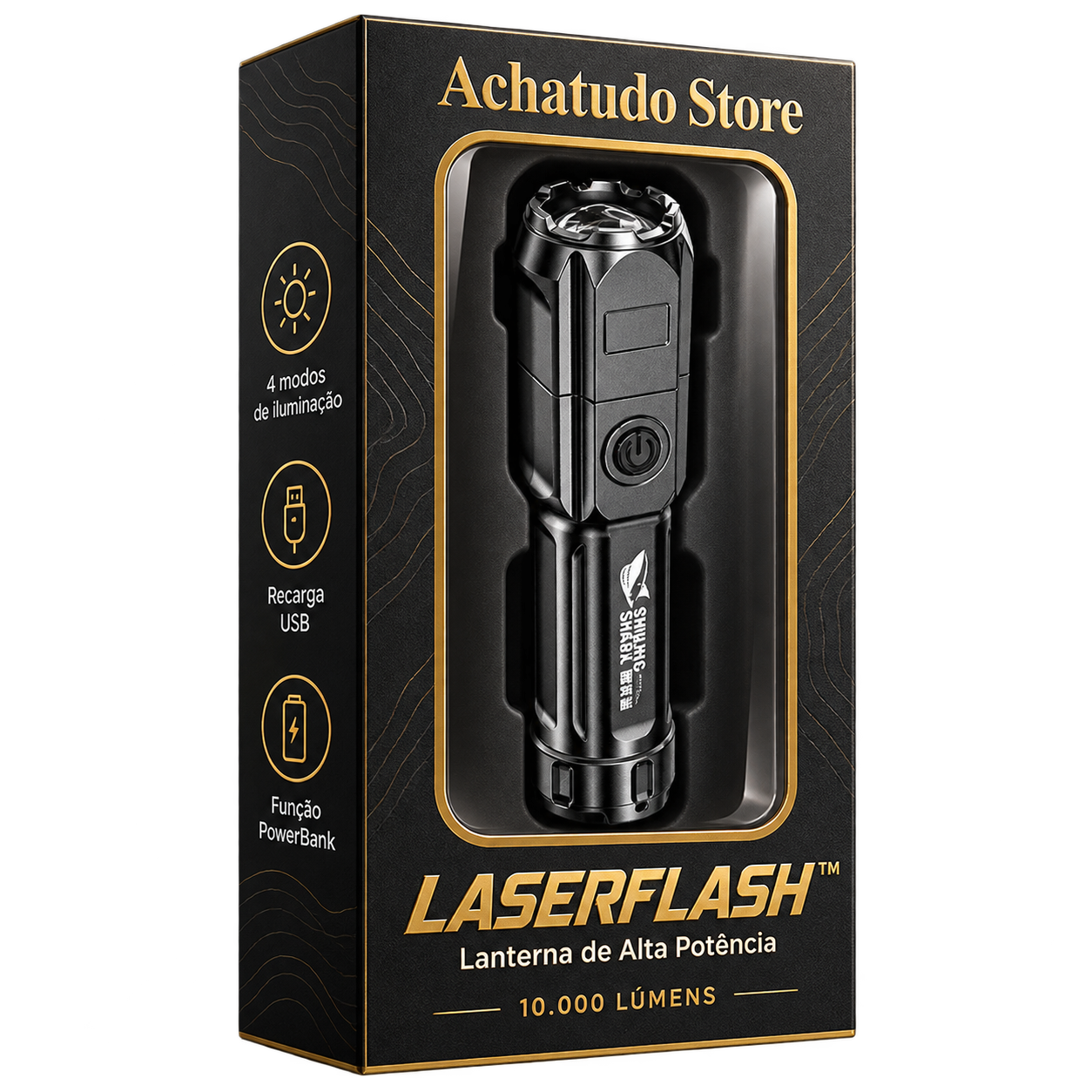 Laser Flash - Super Lanterna 10.000 Lúmens