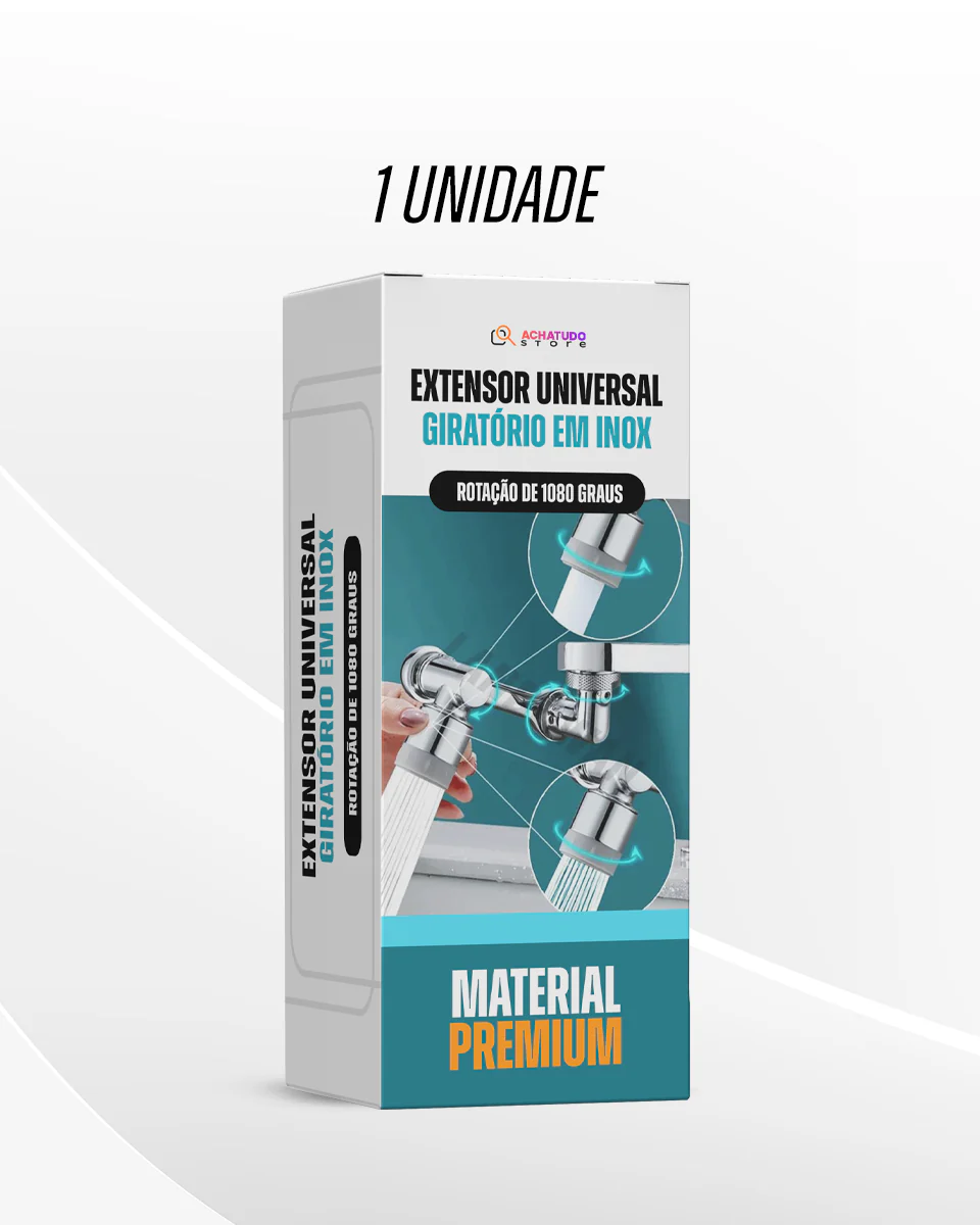 Pague 2 e Leve 3 Unidades - Sprayer Head - Extensor Universal em Inox com Rotação de 1080°
