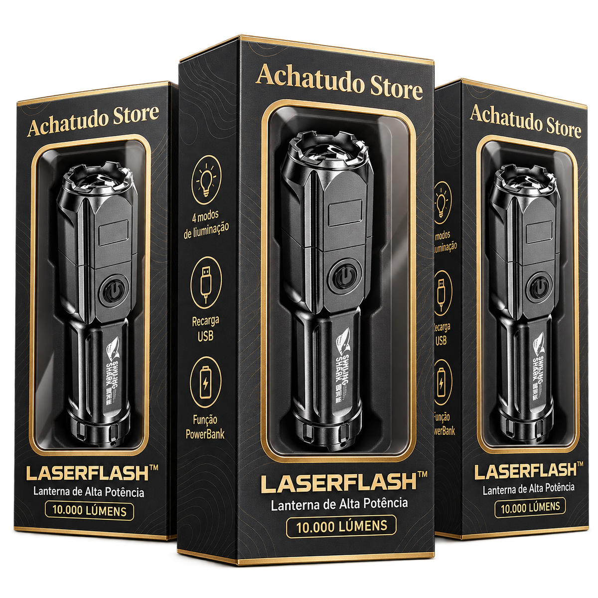 Laser Flash - Super Lanterna 10.000 Lúmens