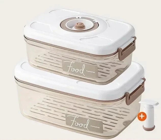 Caixa de Armazenamento de Alimentos à Vácuo - Acompanha Bomba de Vácuo - achatudostore