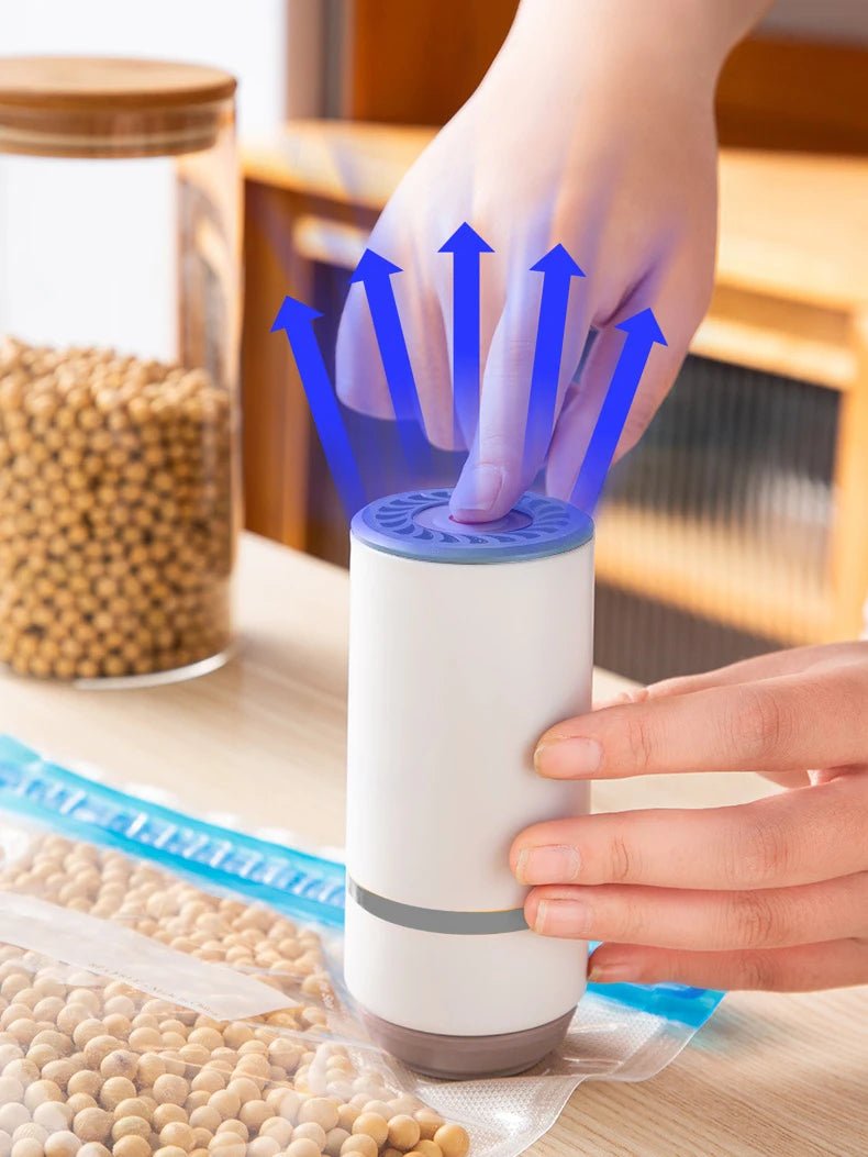 Caixa de Armazenamento de Alimentos à Vácuo - Acompanha Bomba de Vácuo - achatudostore