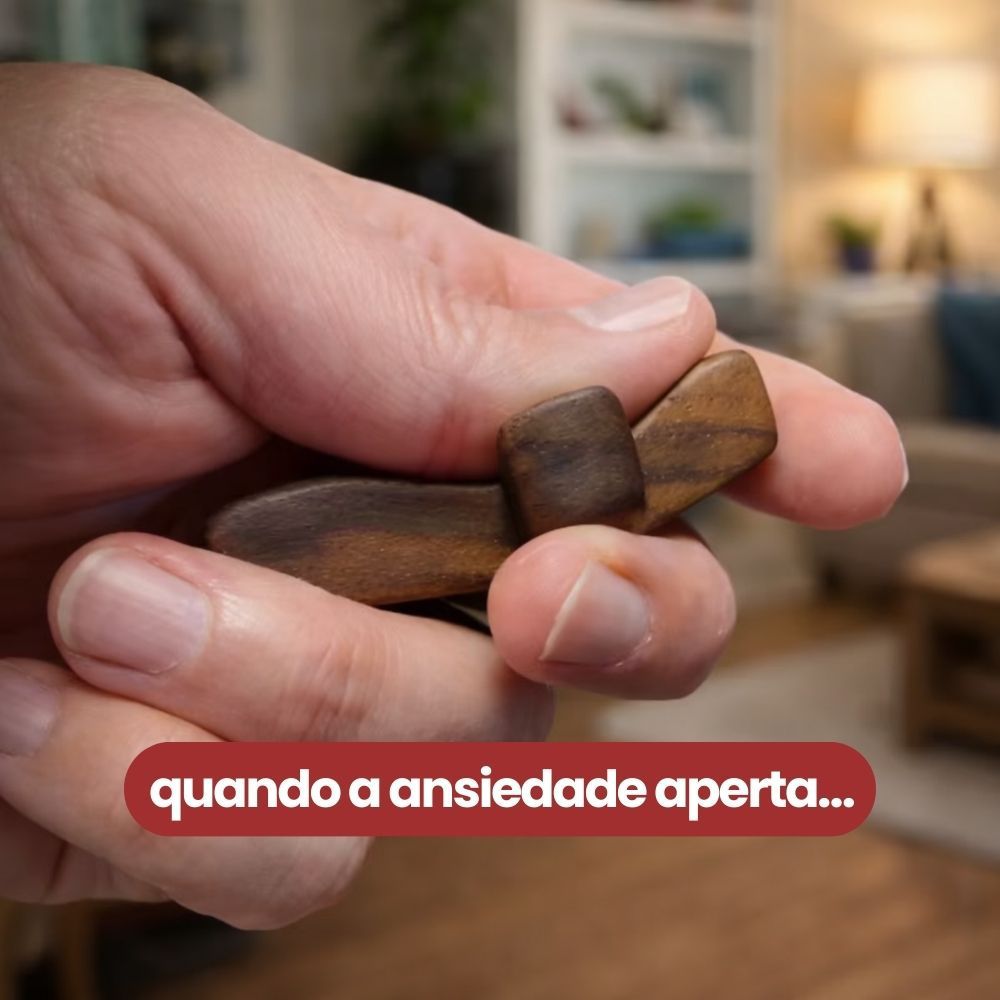 Cruz de bolso artesanal em madeira - Pague 1 e Leve 3 Unidades
