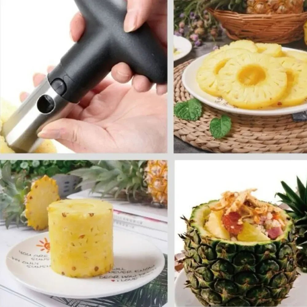 Descascador Prático de Abacaxi Inox - achatudostore