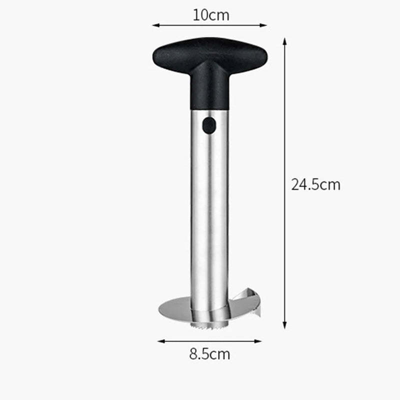 Descascador Prático de Abacaxi Inox - achatudostore