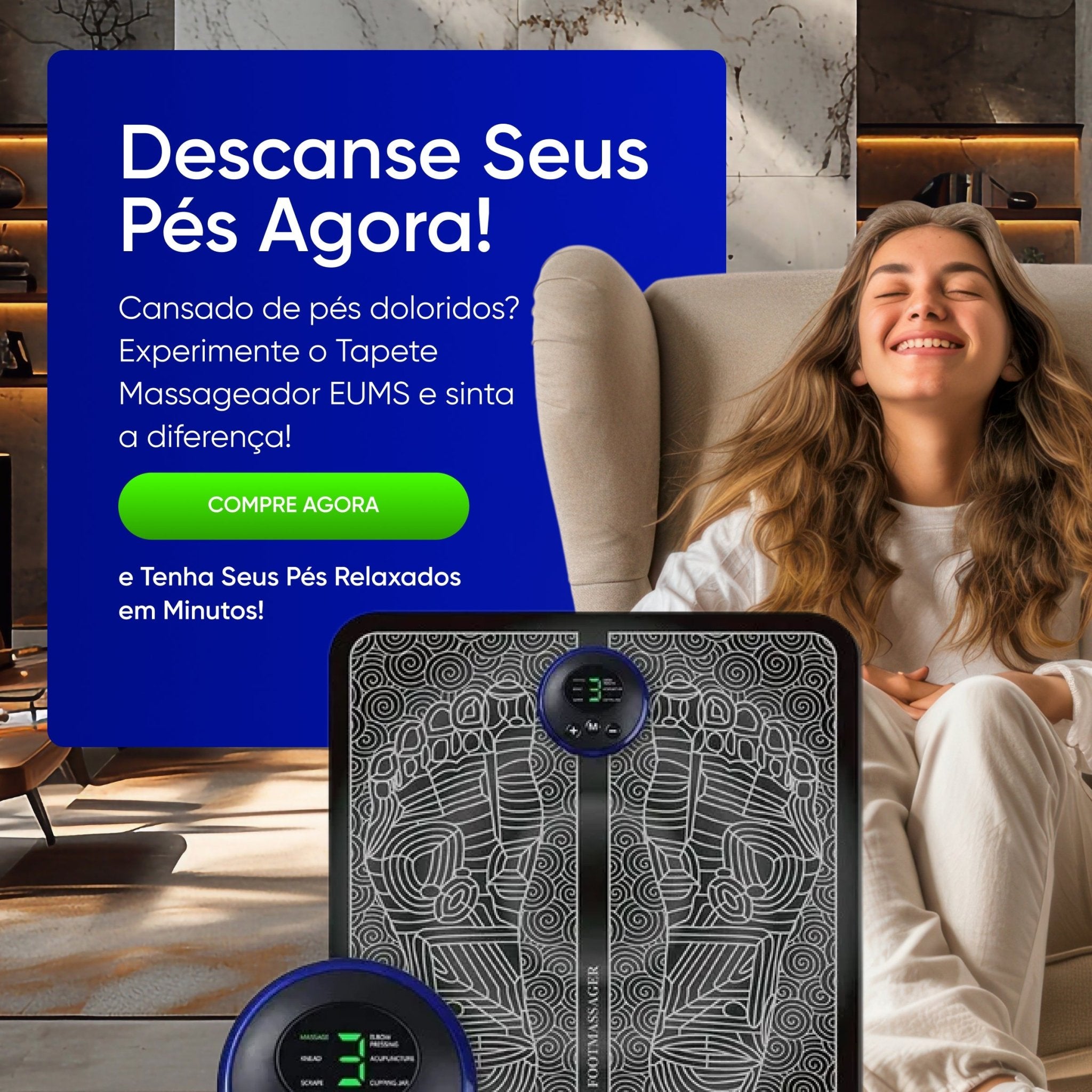 Foot Mat - Tapete Massageador com Tecnologia EUMS - achatudostore