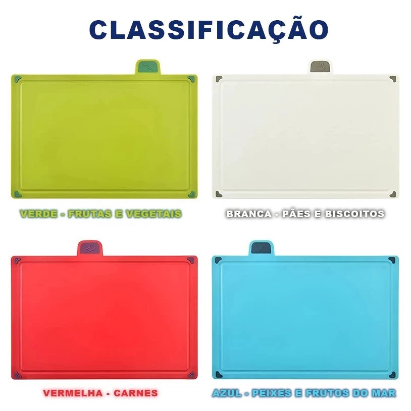 Kit 4 Tabuas De Corte Colorida - achatudostore