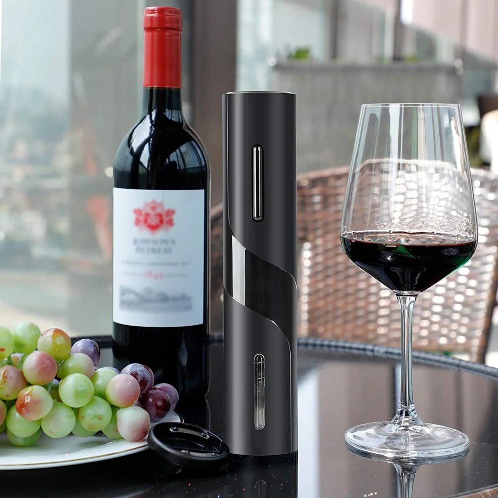 Kit Abridor de Vinho Elétrico - Edição Black Limitada - achatudostore