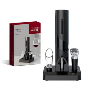 Kit Abridor de Vinho Elétrico - Edição Black Limitada - achatudostore