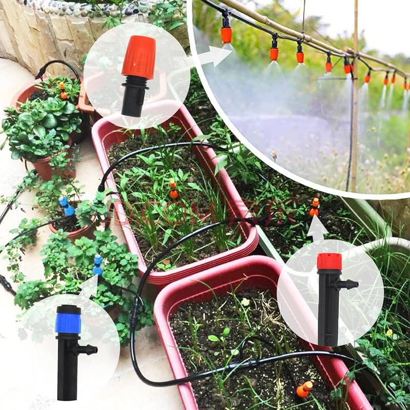Kit de Irrigação por Gotejamento Automático com Bicos para Lavoura, Bonsai, Plantas, Flores, Vegetais e Estufas - achatudostore