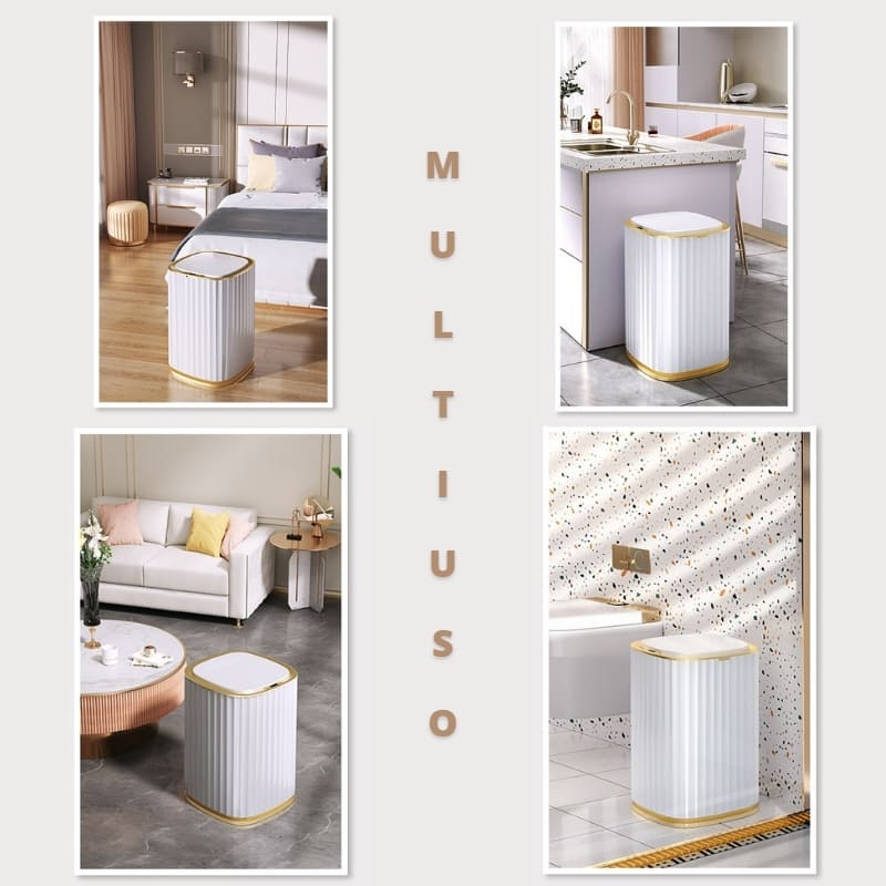 Lixeira para Banheiro e Cozinha Automática com Sensor Inteligente - achatudostore