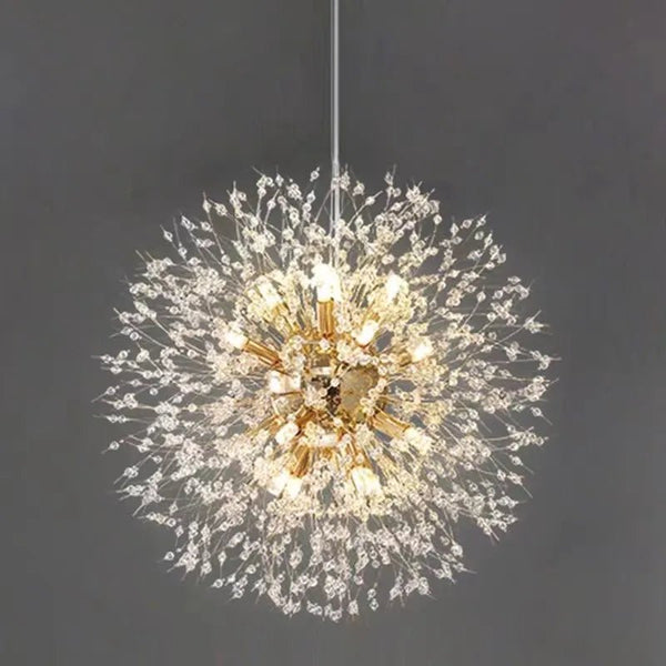 Luminária Pendente LED Artística Cristalina Modern Sky Star Fireball - achatudostore