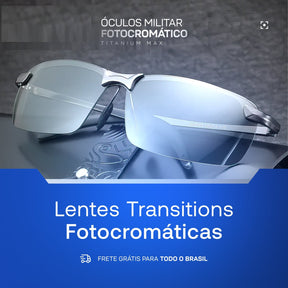 Óculos Militar Fotocromático Titanium Max - achatudostore