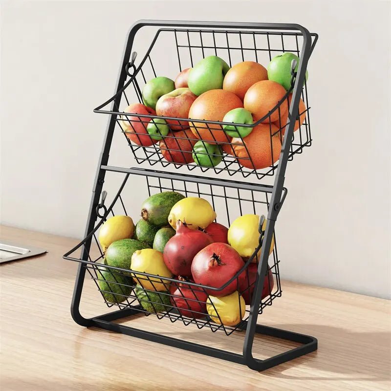 Prateleira Dupla Organizadora de Frutas e mantimentos - achatudostore