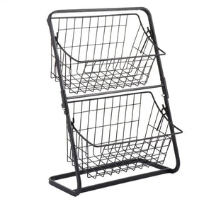 Prateleira Dupla Organizadora de Frutas e mantimentos - achatudostore