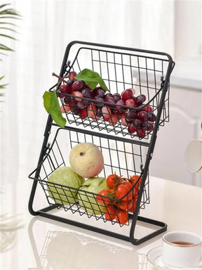 Prateleira Dupla Organizadora de Frutas e mantimentos - achatudostore