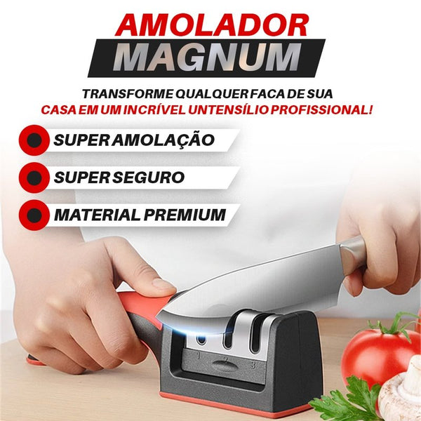 Amolador de Facas 3 em 1 Magnum - Amolador para facas 3 etapas, 3 em 1 - achatudostore