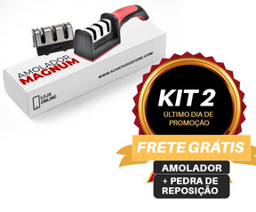 Amolador de Facas 3 em 1 Magnum - Amolador para facas 3 etapas, 3 em 1 - achatudostore
