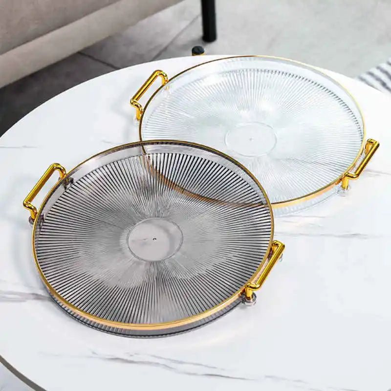 Bandeja de Armazenamento de Luxo com Alça Dourada - achatudostore