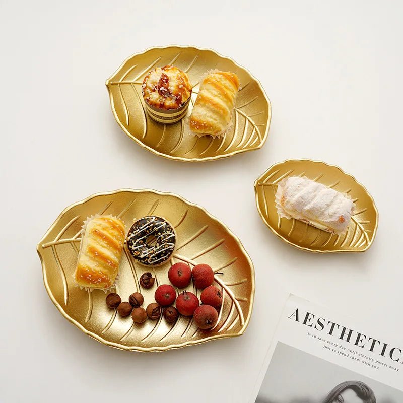 Bandeja Decorativa Nórdica em Forma de frutas e folha - achatudostore