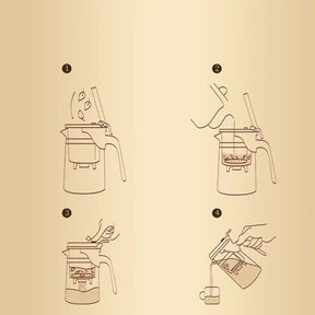 Bule com Infusor em Vidro Espessado Resistente ao Calor - achatudostore