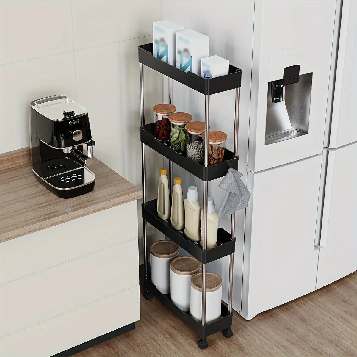 Carrinho de rolamento multifuncional com 3 ou 4 levels. - achatudostore