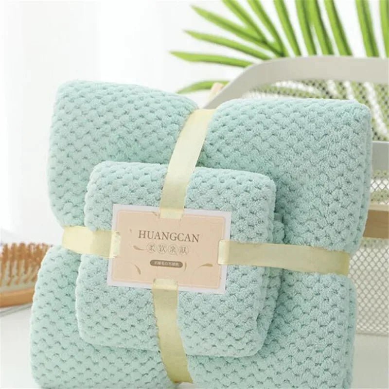 Conjunto de Toalhas em Microfibra Absorvente - Toalha de rosto e toalha de banho - achatudostore