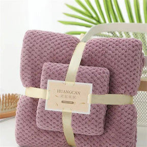 Conjunto de Toalhas em Microfibra Absorvente - Toalha de rosto e toalha de banho - achatudostore