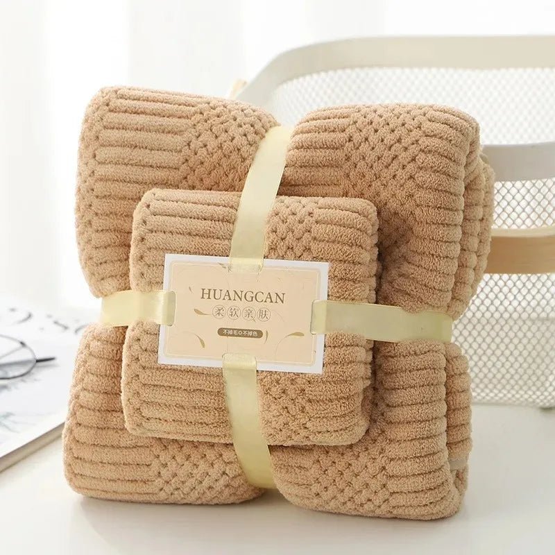 Conjunto de Toalhas em Microfibra Absorvente - Toalha de rosto e toalha de banho - achatudostore