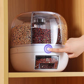 Dispenser Giratorio para Cereais e Grãos Alimentos com 6 Divisórias - achatudostore