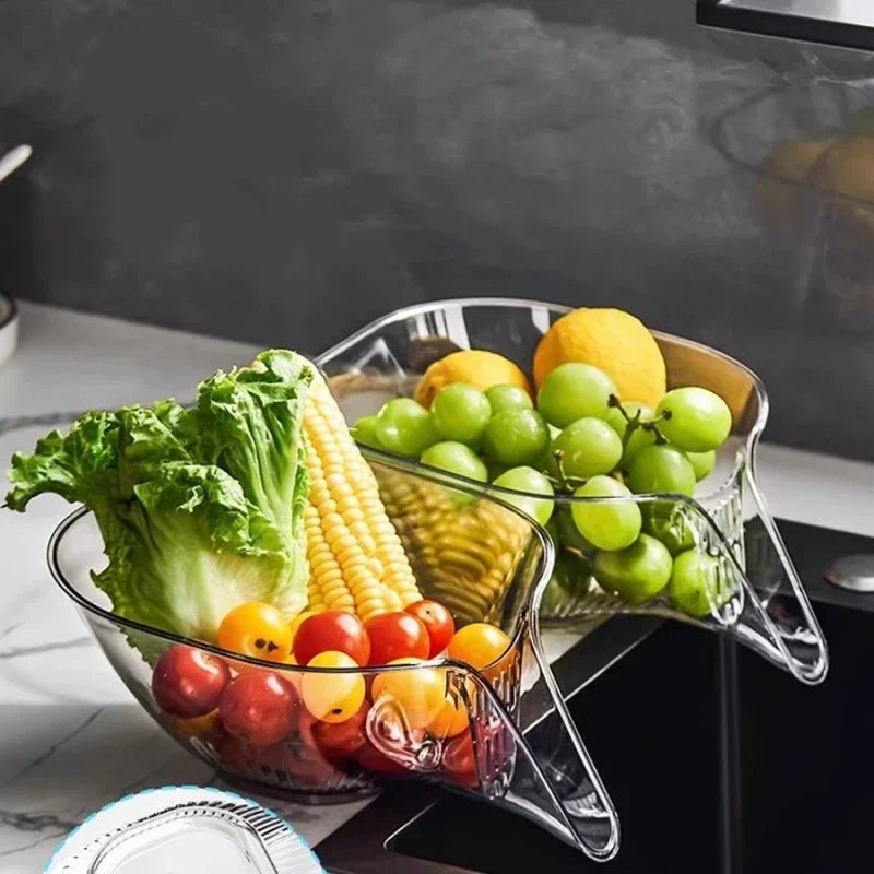 Escorredor de Frutas multifuncional com drenagem - Pague 1 e Leve 2 - achatudostore