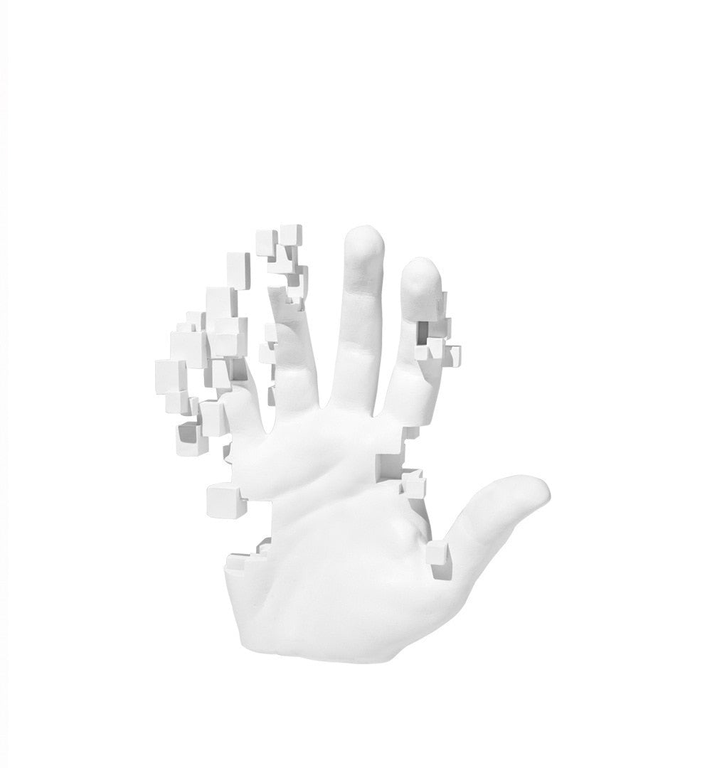 Escultura Decorativa Mão Abstrata - achatudostore