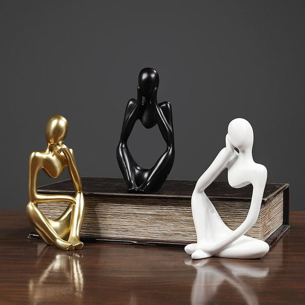 Escultura Decorativa Moderna O pensador - achatudostore