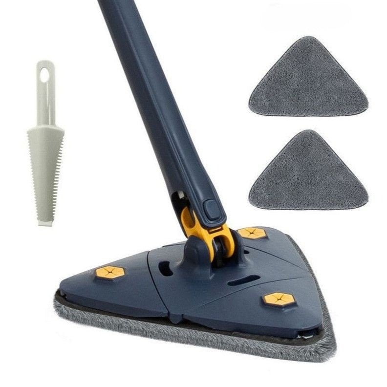 Esfregão Triangulo Mop De Limpeza Ajustável Giratória 360° - achatudostore