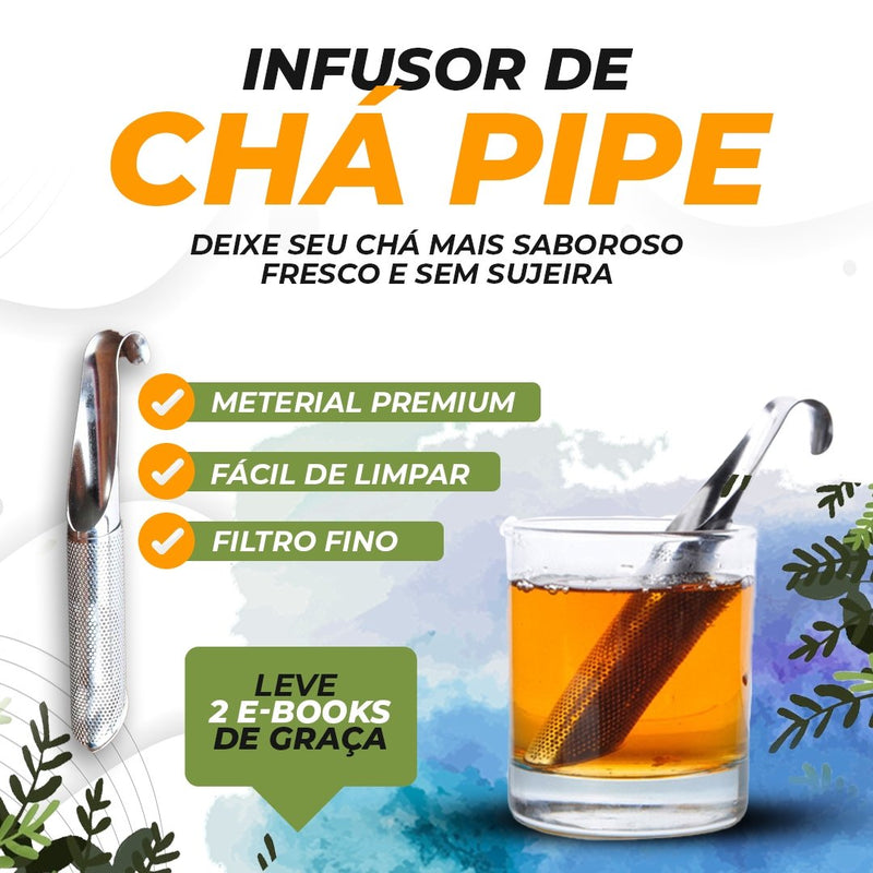 Infusor de Chá Pipe - Infusor de Chá do tipo Bastão em Aço Inox - achatudostore