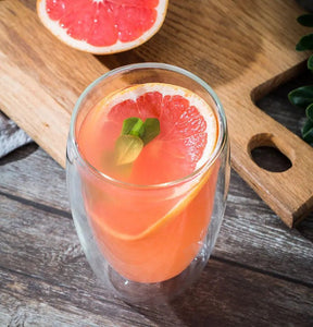 Kit com 4x Copos Criativos com Parede Dupla de Vidro Borosilicato - Resistentes ao Calor para Chá, Leite, Café, Água - achatudostore