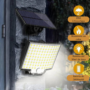 Lâmpada Solar 106 Leds - Sensor de movimento incluso - achatudostore