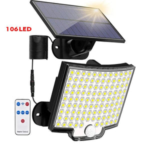 Lâmpada Solar 106 Leds - Sensor de movimento incluso - achatudostore
