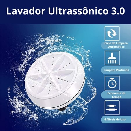 Lavador Turbo Ultrassônico 3.0 - achatudostore