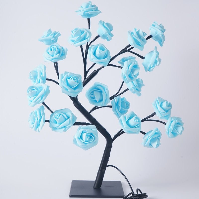 LED Rose Maria - Abajur LED em formato de Árvores com Rosas - achatudostore