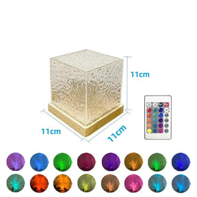 Luminária de Cristal Noturna Dinâmica com Projeção da aurora boureal - achatudostore