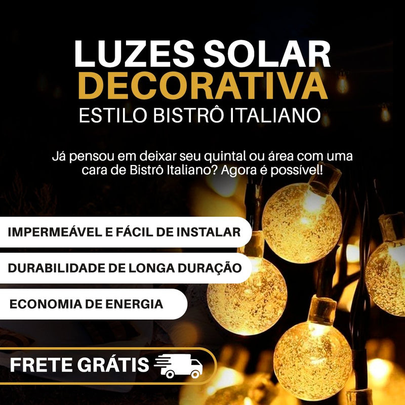 Luzes Solar Decorativa Estilo Bistrô Italiano - achatudostore