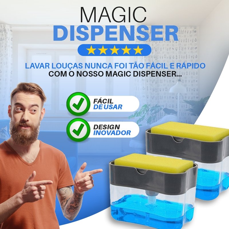 Magic Dispenser - Dispensador de Detergente para Louça - achatudostore