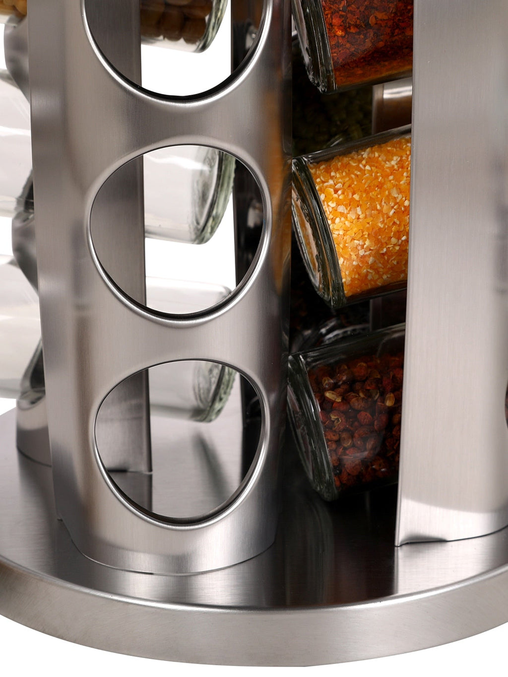 Porta temperos Giratório em Inox com 16 peças - achatudostore