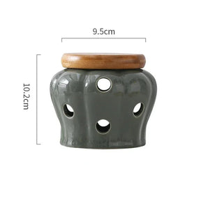 Pote Criativo vazado de Armazenamento em Cerâmica para alho, gengibre, pimenta etc - achatudostore