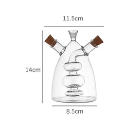 Recipiente Criativo para Óleo e Vinagreira Doméstica com vidro Duplo Engrossado - achatudostore